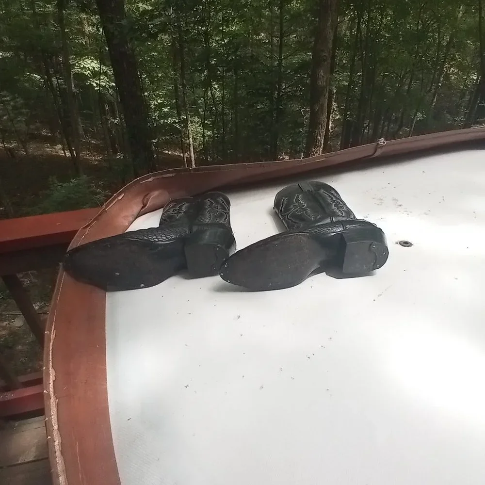 Larry Mahan Crocodile Western boots - Picture 2 of 8